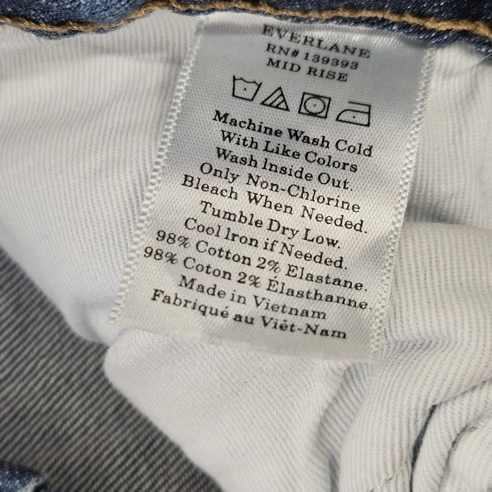 NWT EVERLANE‎ Jeans Womens Size 23 Tall Blue Mid-Rise Skinny Denim - Picture 7 of 11